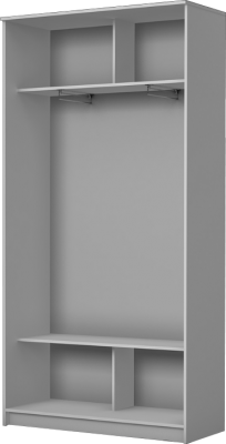 Шкаф-купе 2-х дверный с одним зеркалом Выдвижные вешалки В2400 х Г420